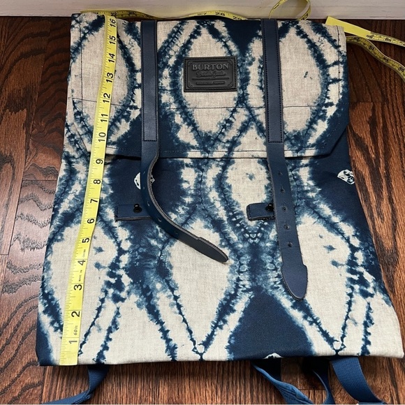 Burton Taylor Backpack Canvas Blue Tie Dye Snowboarding Daypack Laptop School, main image 15